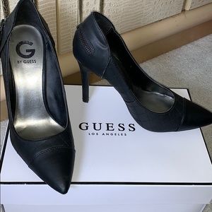 Sexy Black-Quilted Guess Heels